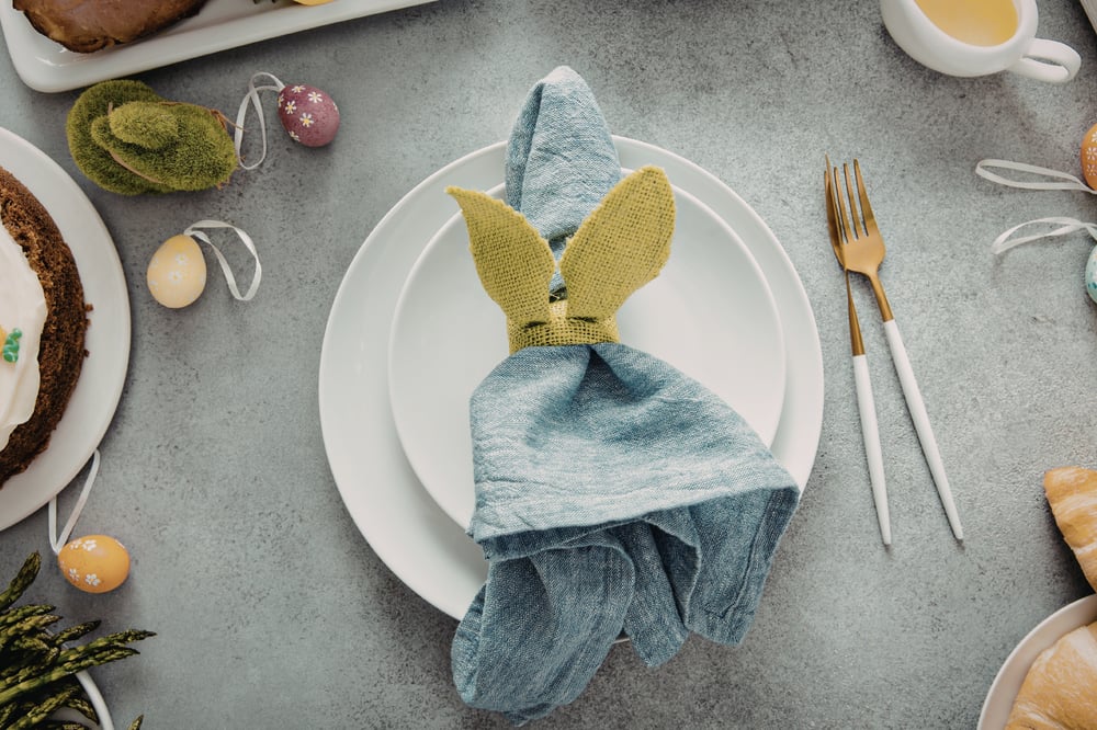 Easter Table Set Kitchen