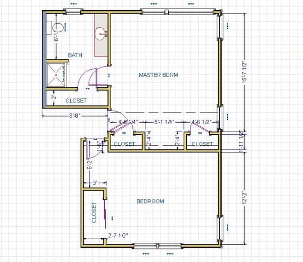 BEFORE - Master Suite Floor Plans for Remodel in New Jersey