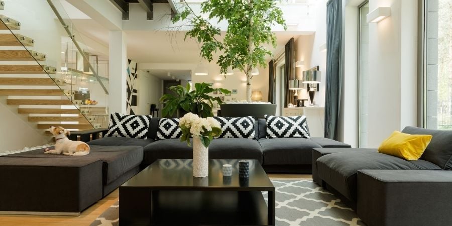 geometric contemporary style decor